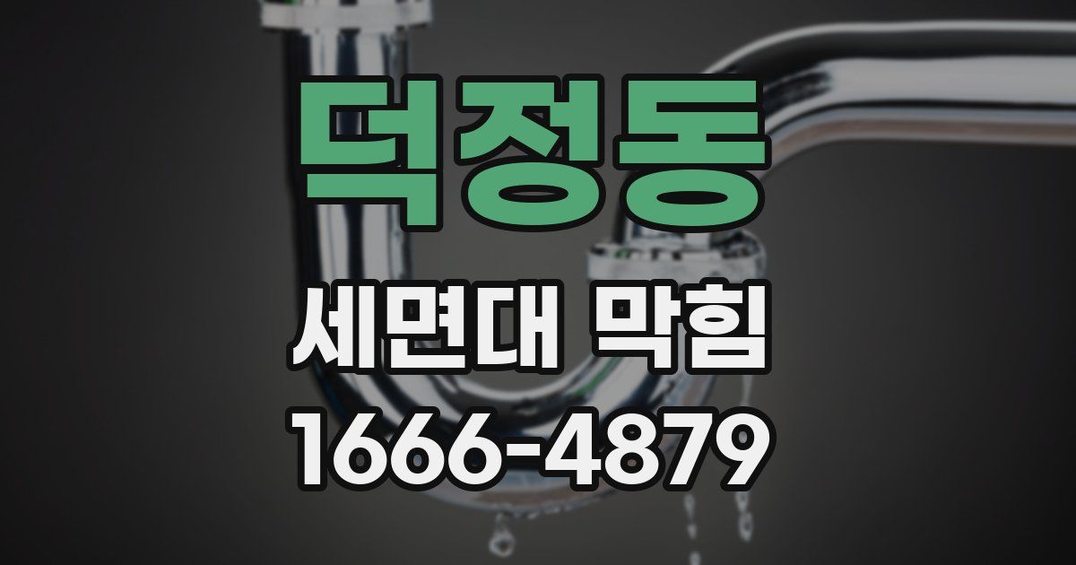 덕정동 세면대 막힘
