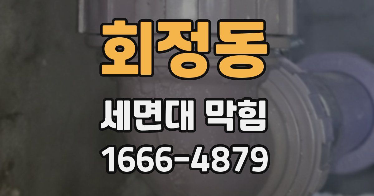 회정동 세면대 막힘