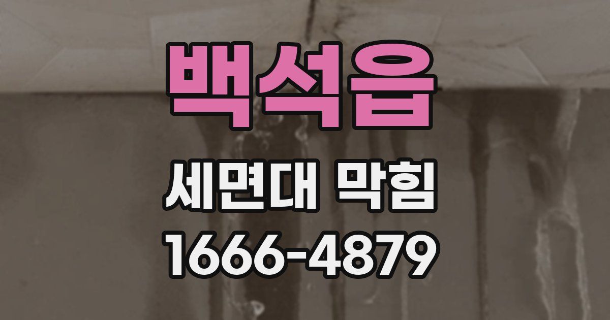 백석읍 세면대 막힘