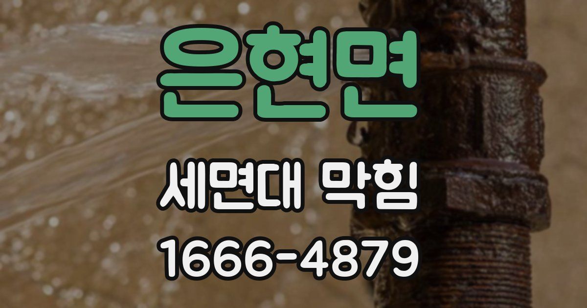 은현면 세면대 막힘