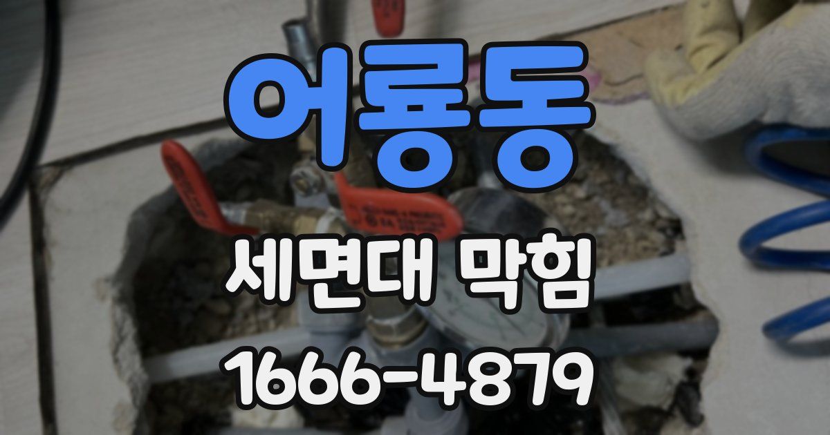 어룡동 세면대 막힘