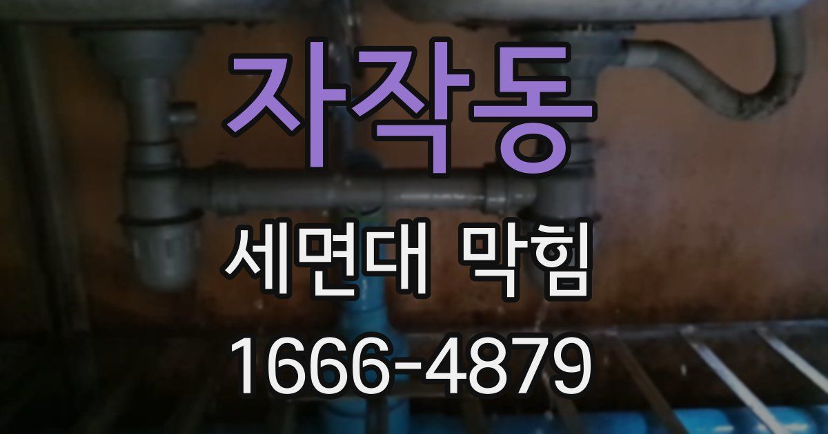 자작동 세면대 막힘