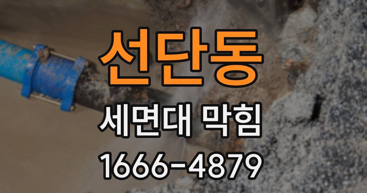 선단동 세면대 막힘