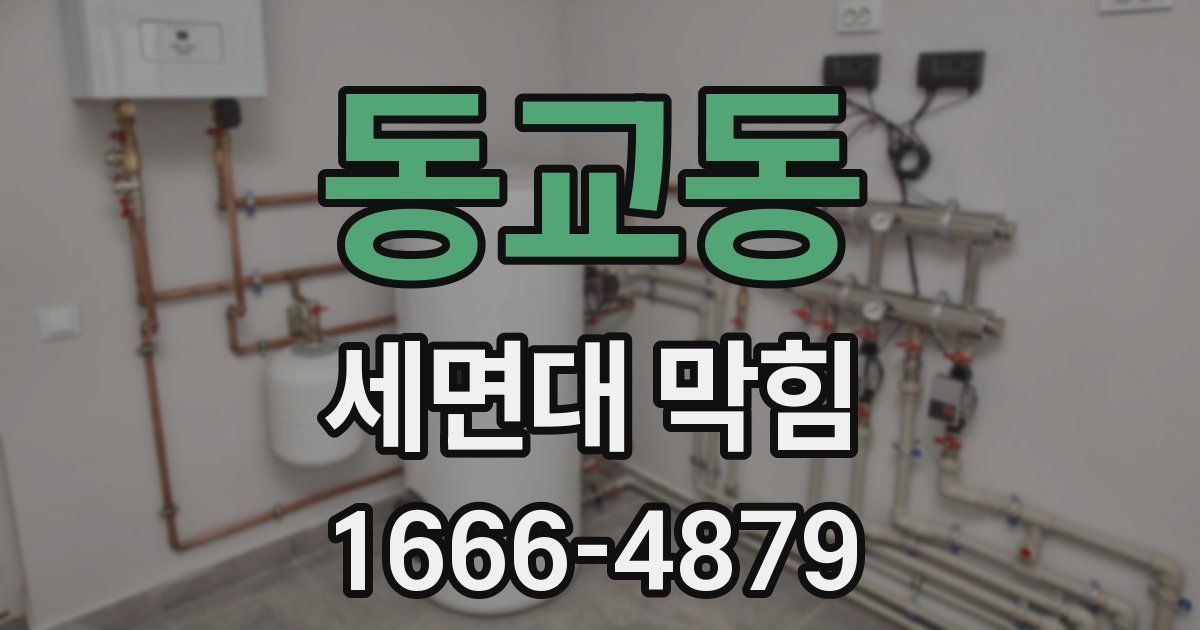 동교동 세면대 막힘