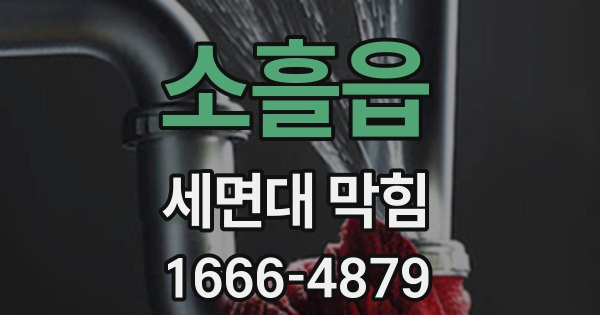 소흘읍 세면대 막힘