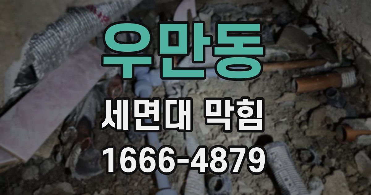 우만동 세면대 막힘