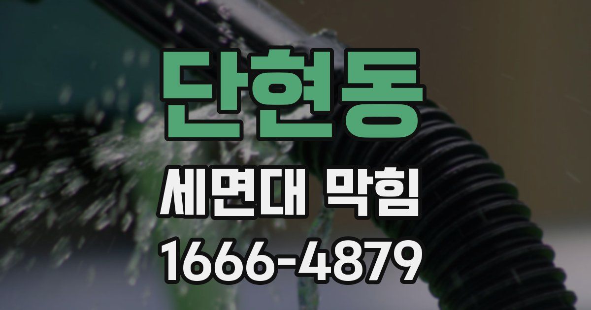 단현동 세면대 막힘