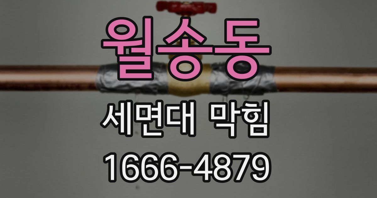 월송동 세면대 막힘