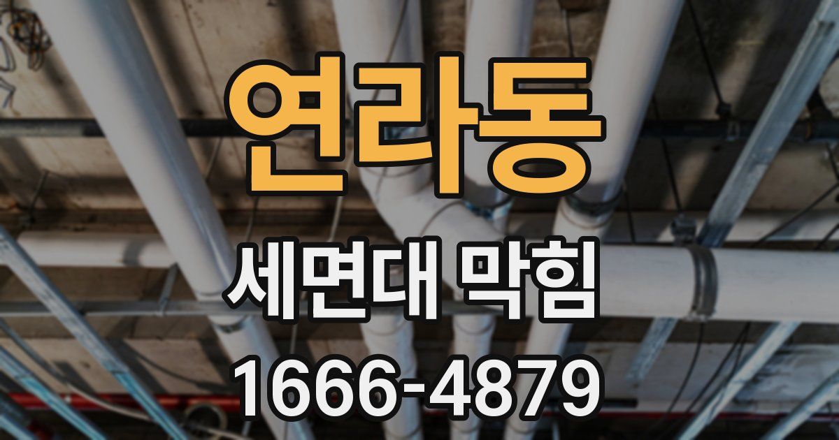 연라동 세면대 막힘