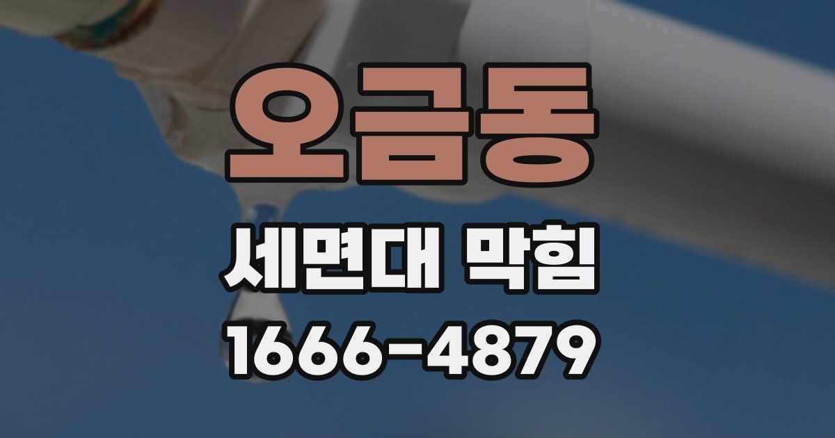 오금동 세면대 막힘
