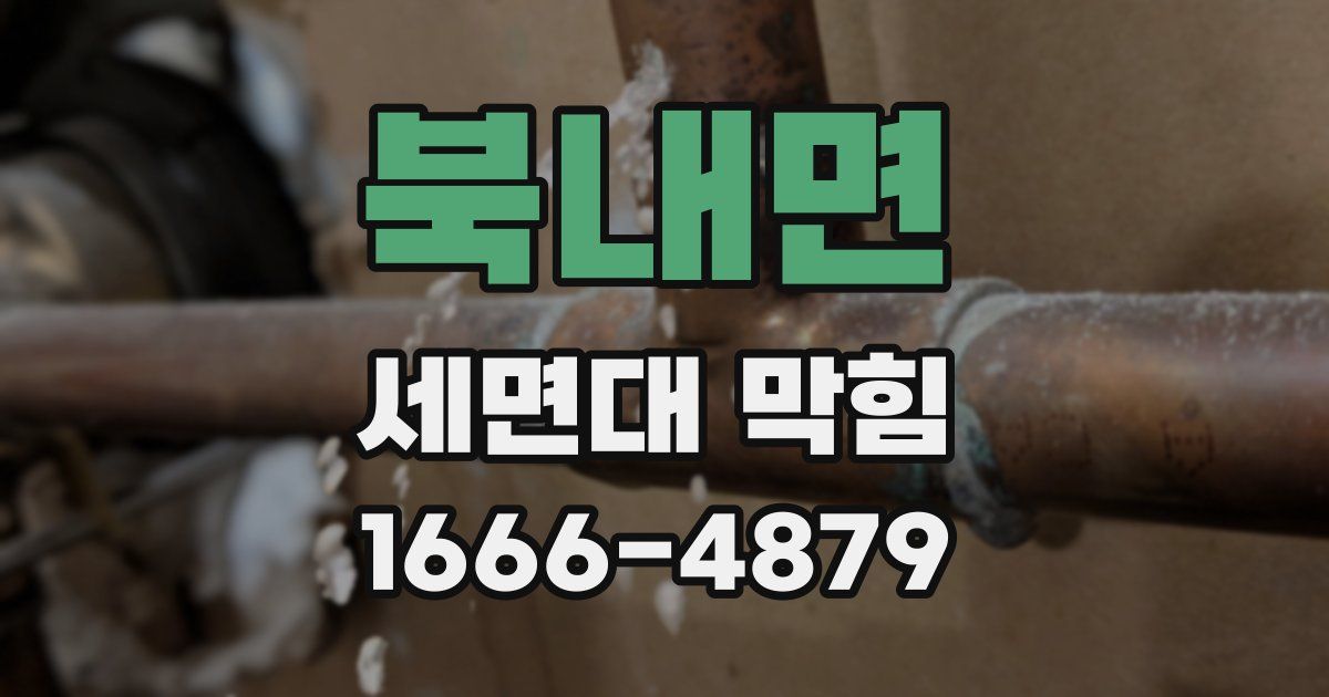 북내면 세면대 막힘