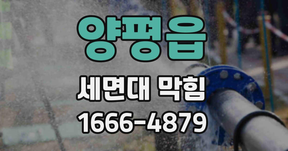 양평읍 세면대 막힘