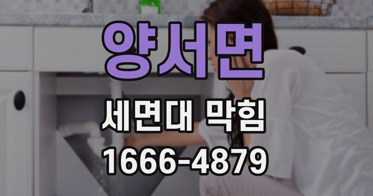 양서면 세면대 막힘