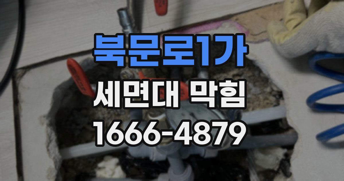 북문로1가 세면대 막힘