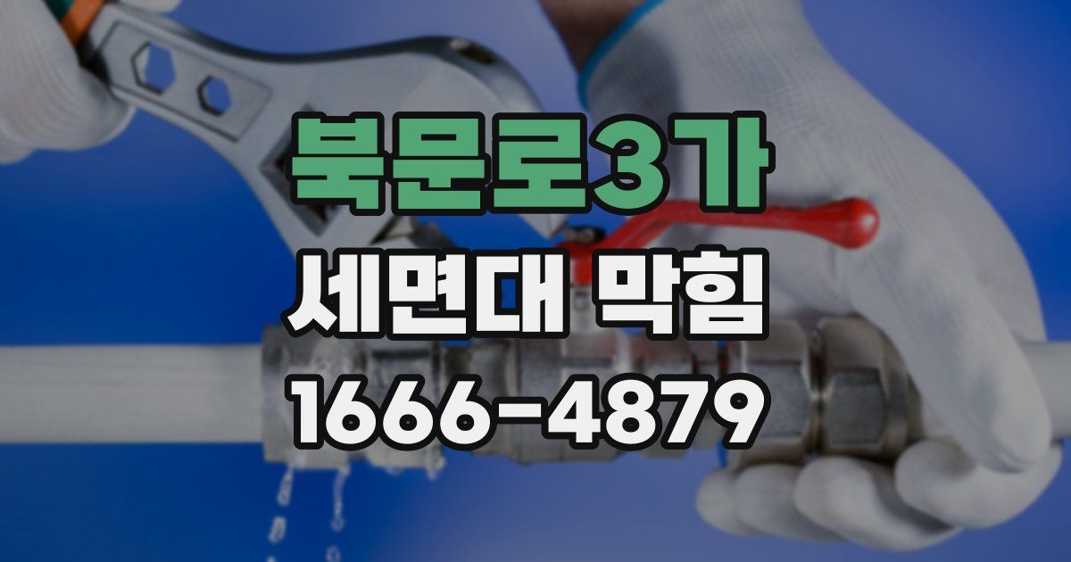 북문로3가 세면대 막힘
