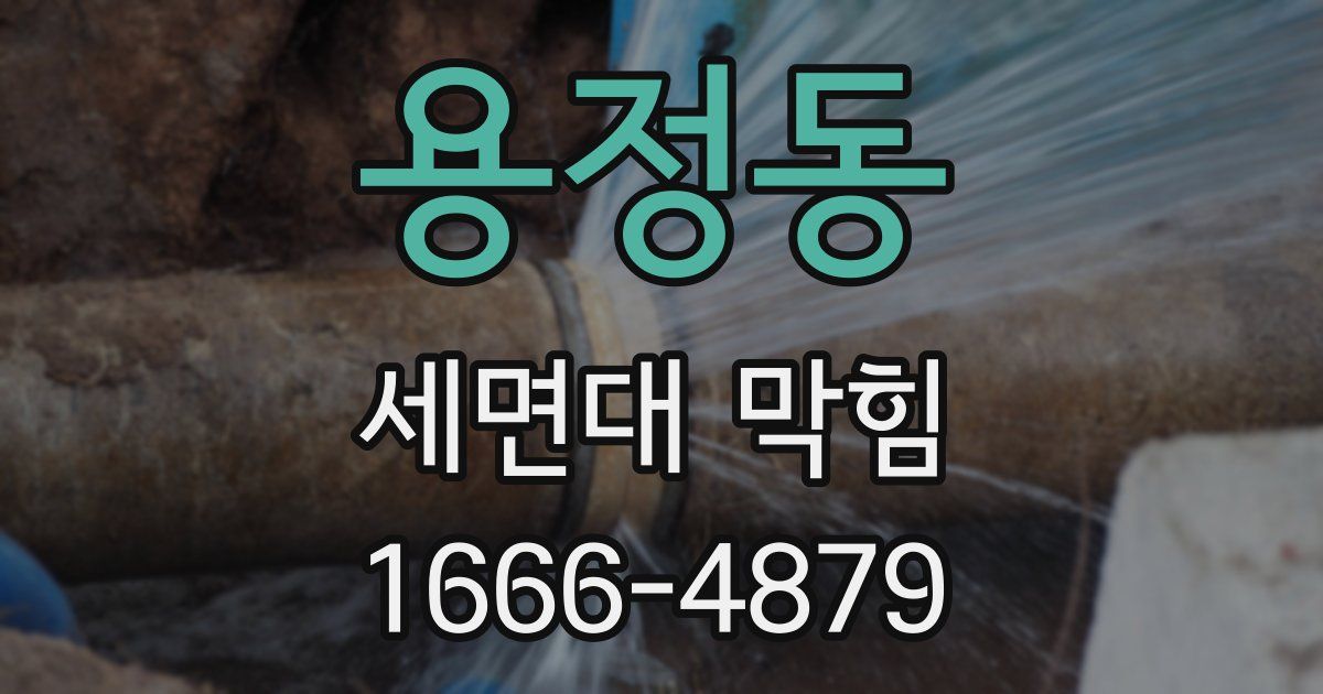 용정동 세면대 막힘