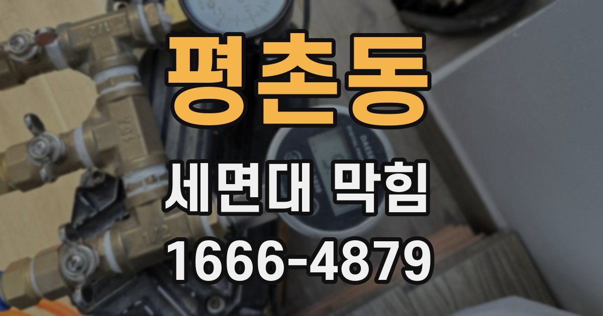 평촌동 세면대 막힘