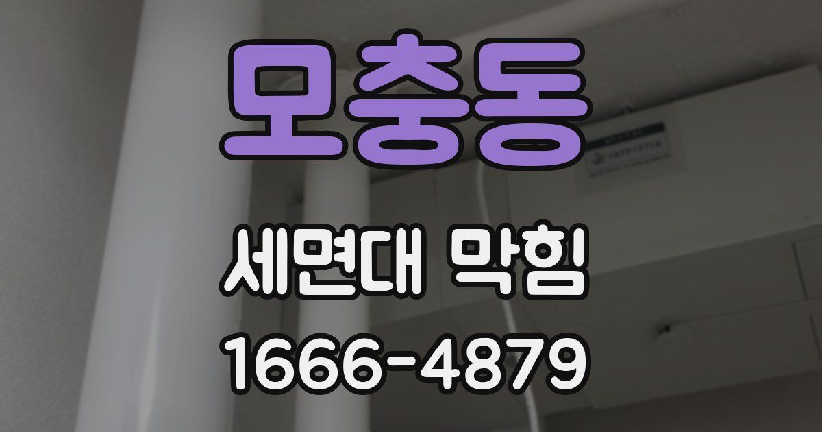 모충동 세면대 막힘