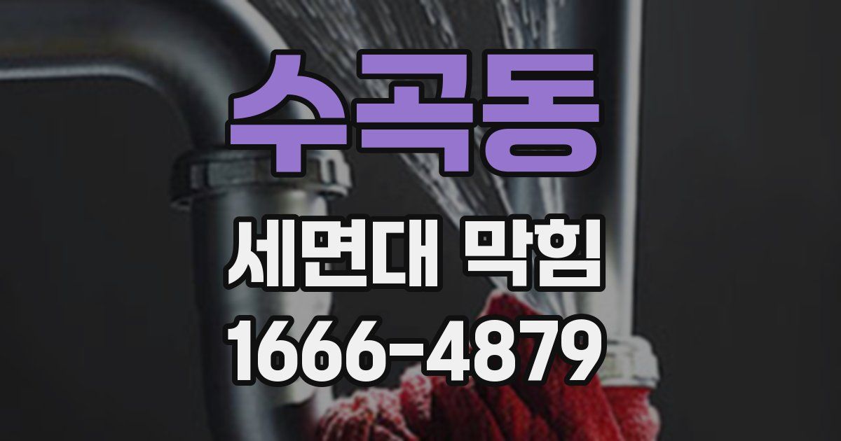 수곡동 세면대 막힘
