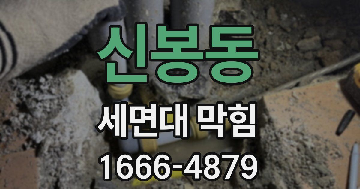 신봉동 세면대 막힘