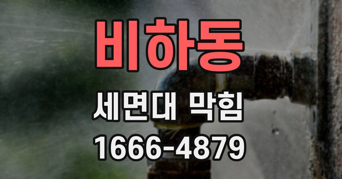 비하동 세면대 막힘