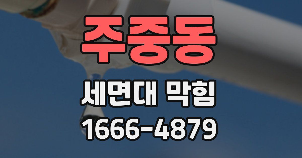 주중동 세면대 막힘