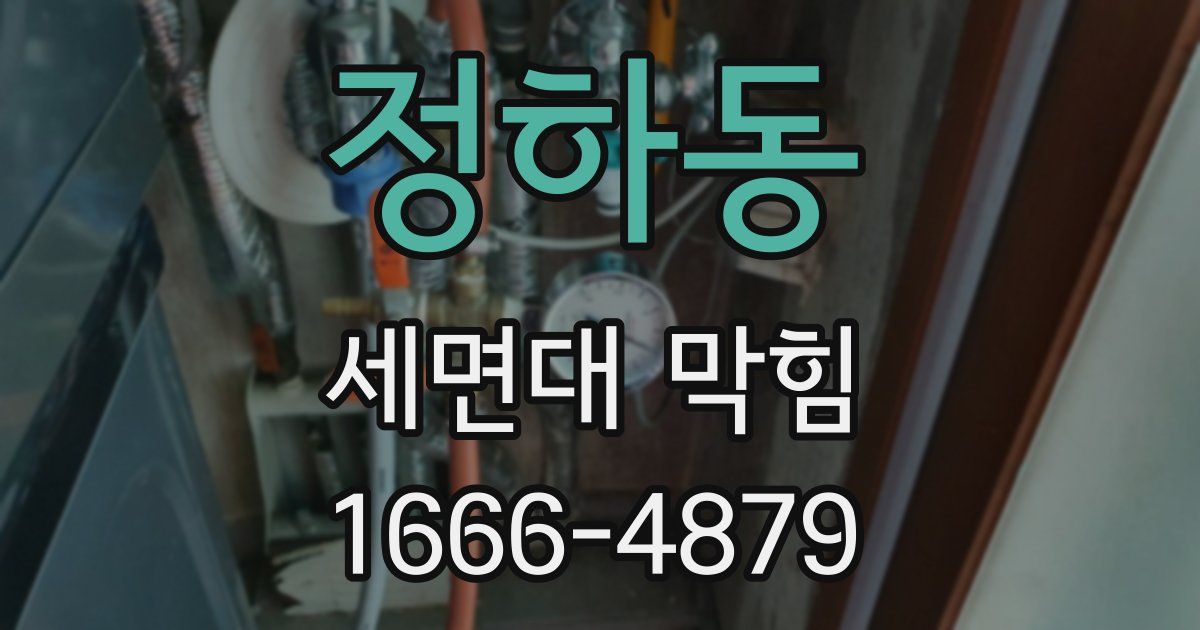 정하동 세면대 막힘