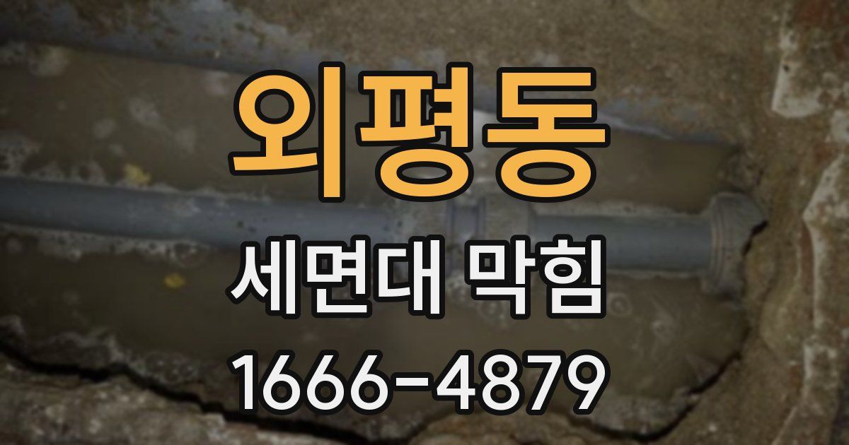 외평동 세면대 막힘