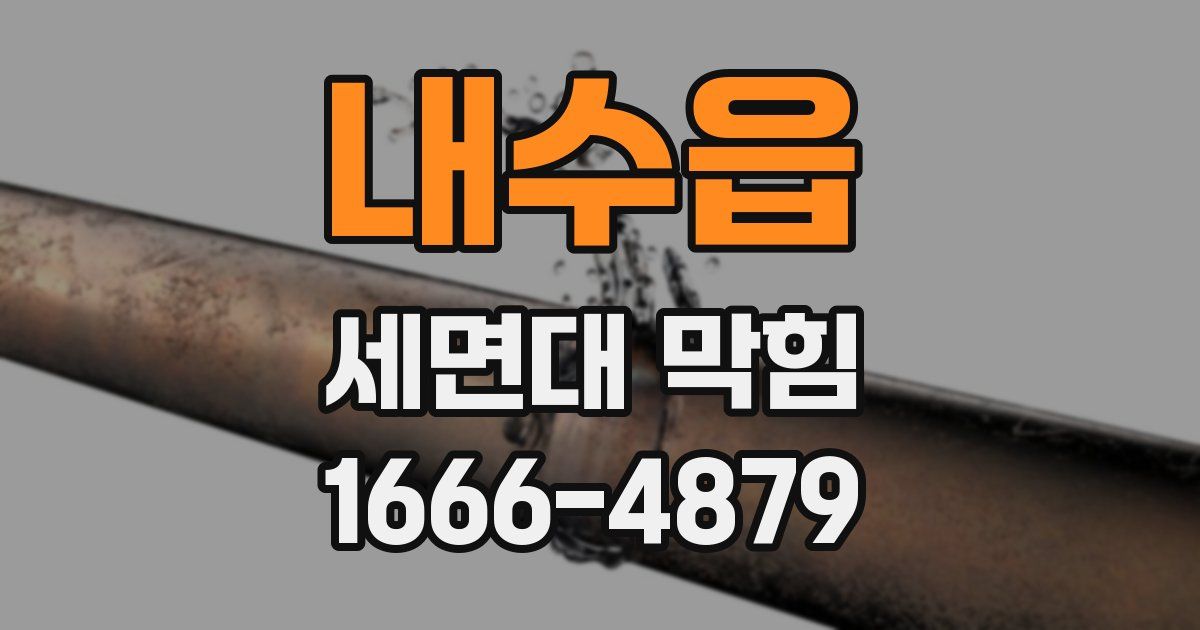 내수읍 세면대 막힘