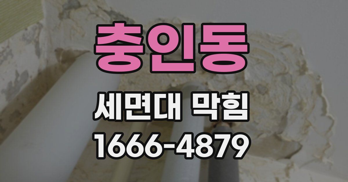 충인동 세면대 막힘