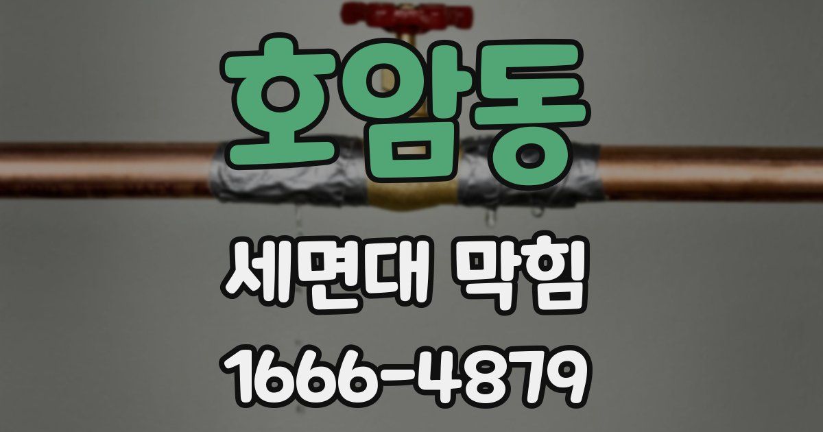 호암동 세면대 막힘