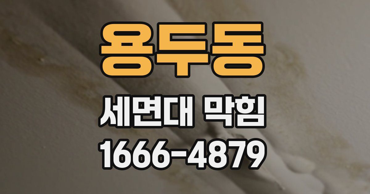 용두동 세면대 막힘
