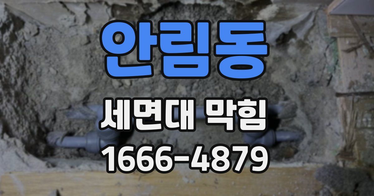 안림동 세면대 막힘