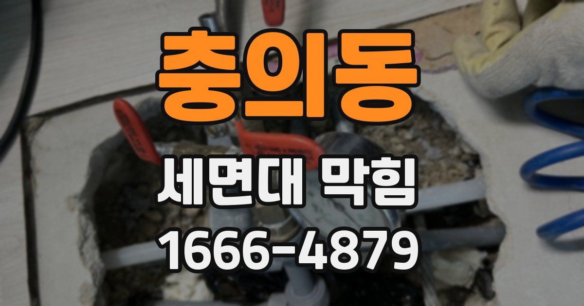 충의동 세면대 막힘