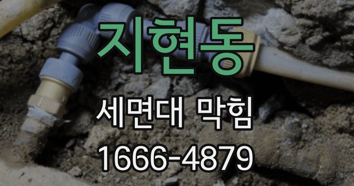 지현동 세면대 막힘