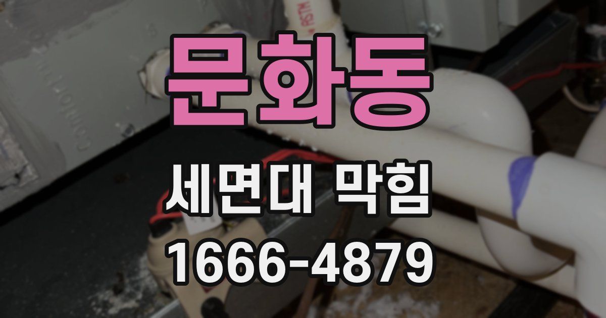 문화동 세면대 막힘