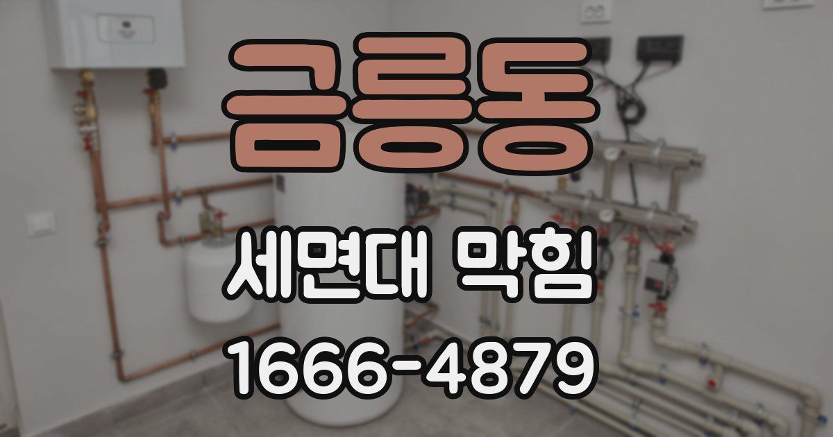 금릉동 세면대 막힘