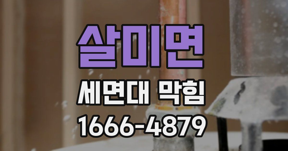 살미면 세면대 막힘