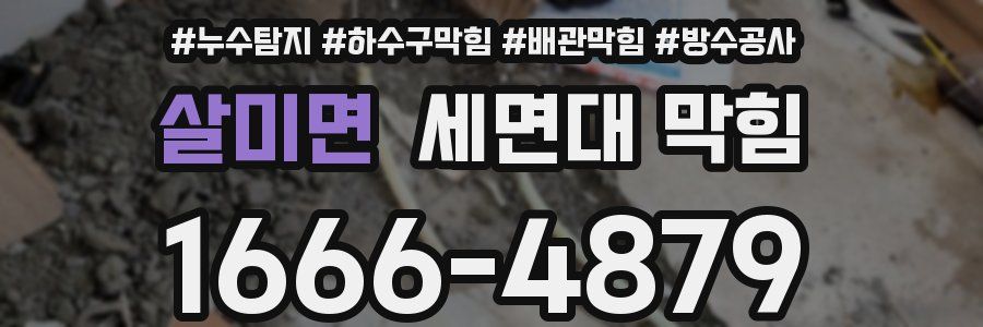 살미면 세면대 막힘