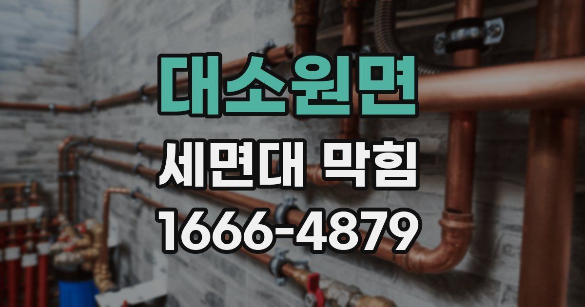 대소원면 세면대 막힘