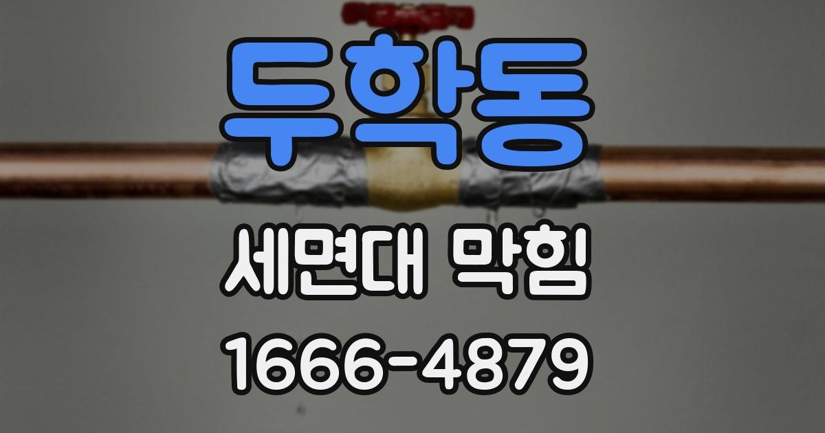 두학동 세면대 막힘
