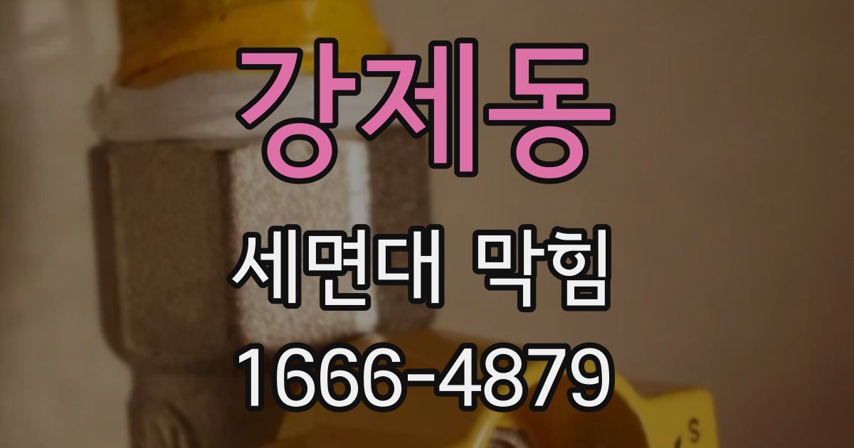강제동 세면대 막힘