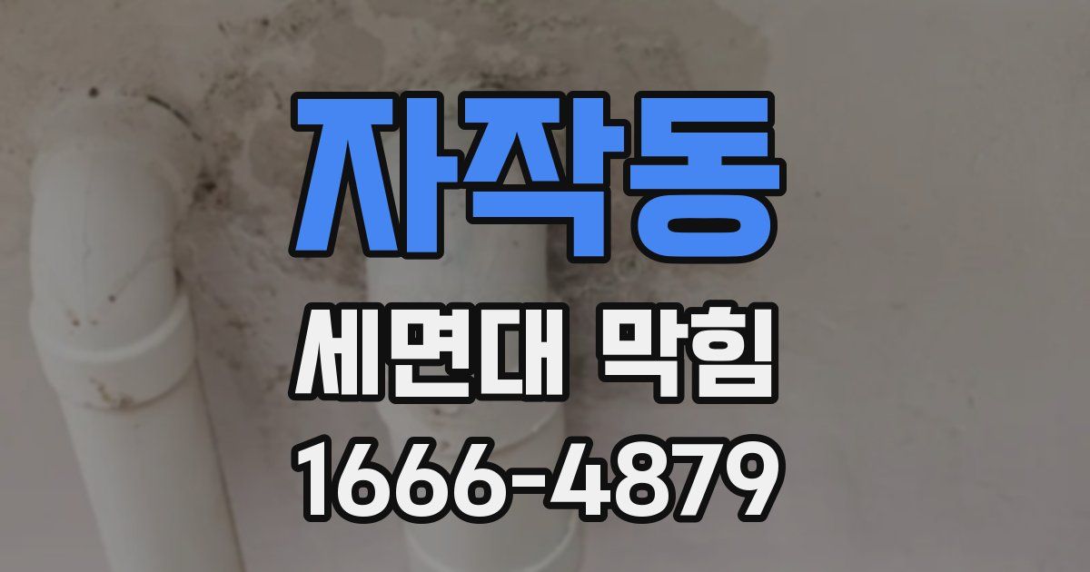 자작동 세면대 막힘