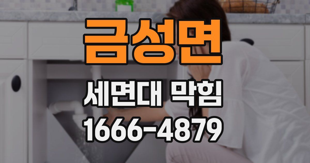 금성면 세면대 막힘