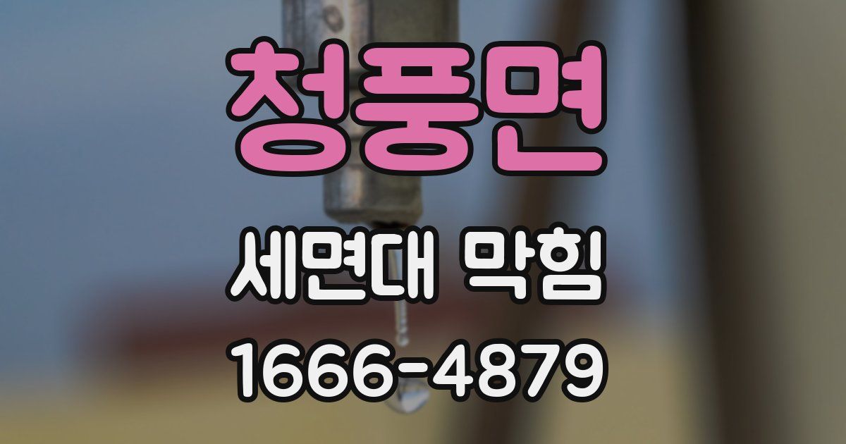 청풍면 세면대 막힘