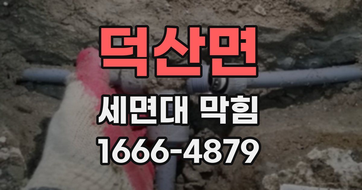 덕산면 세면대 막힘