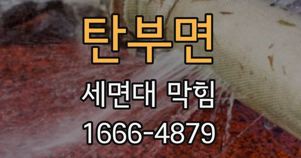 탄부면 세면대 막힘