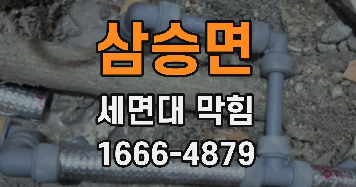 삼승면 세면대 막힘