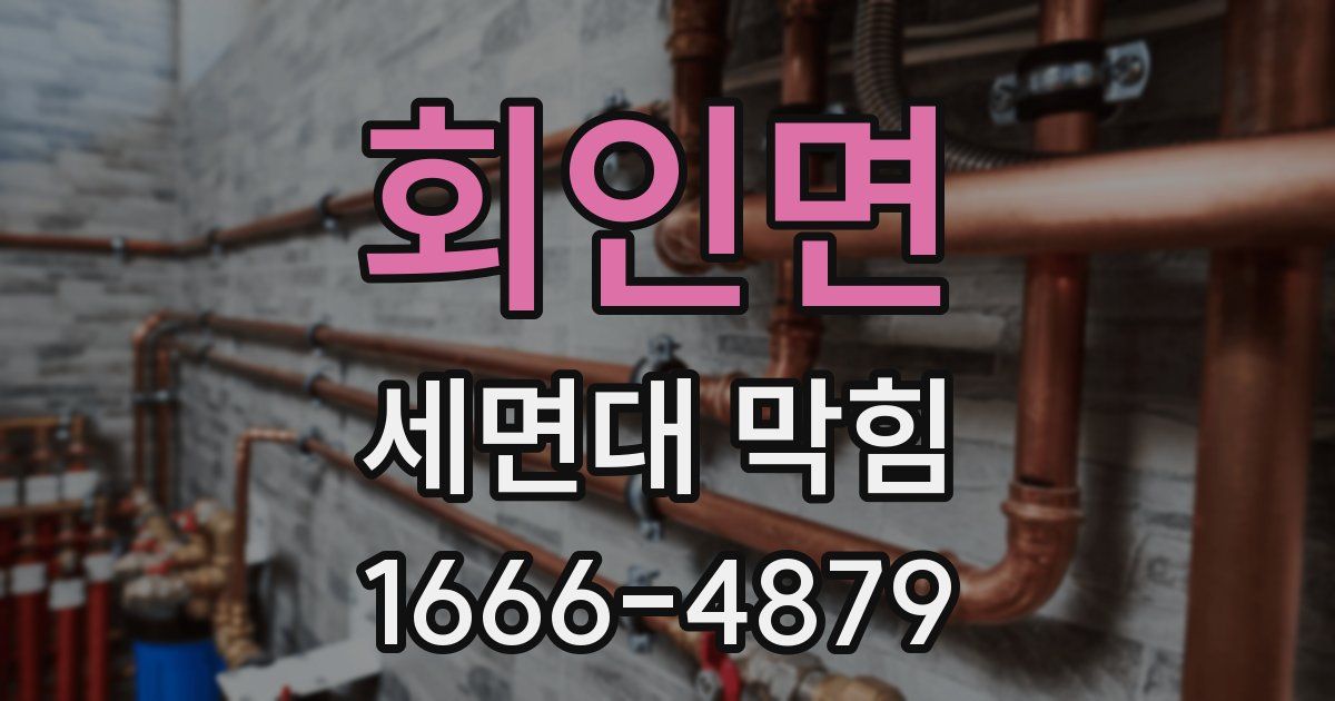 회인면 세면대 막힘