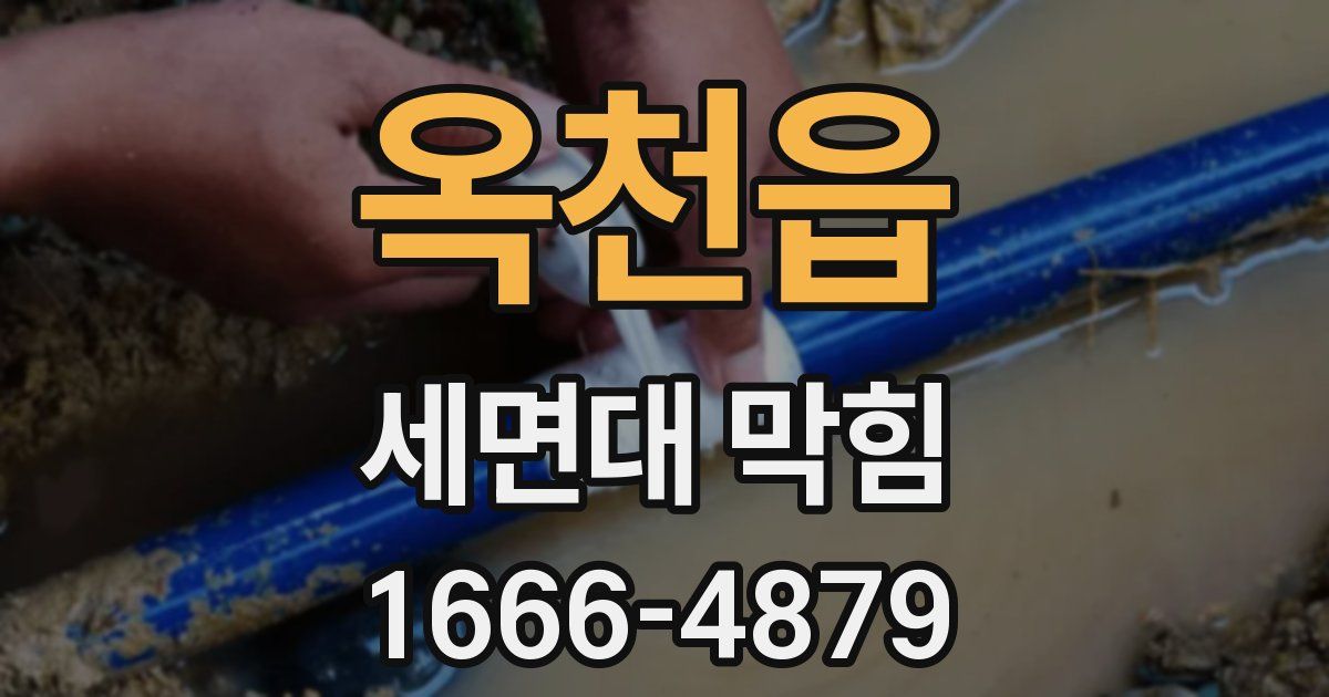 옥천읍 세면대 막힘